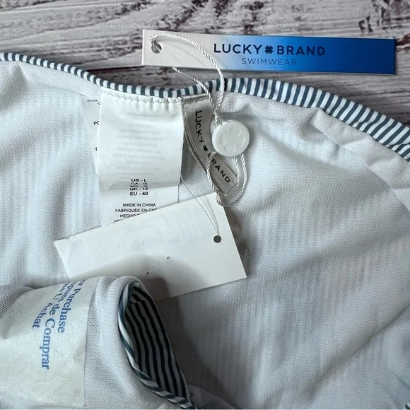 Lucky Brand Striped Bikini Swim Bottom Blue White - Picture 4 of 4